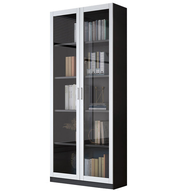 Contemporary Bookcase Closed Back Engineered Wood Vertical Shelf Bookcase