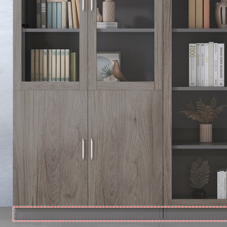 Contemporary Bookcase Closed Back Engineered Wood Vertical Shelf Bookcase
