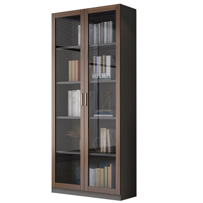 Contemporary Bookcase Closed Back Engineered Wood Vertical Shelf Bookcase