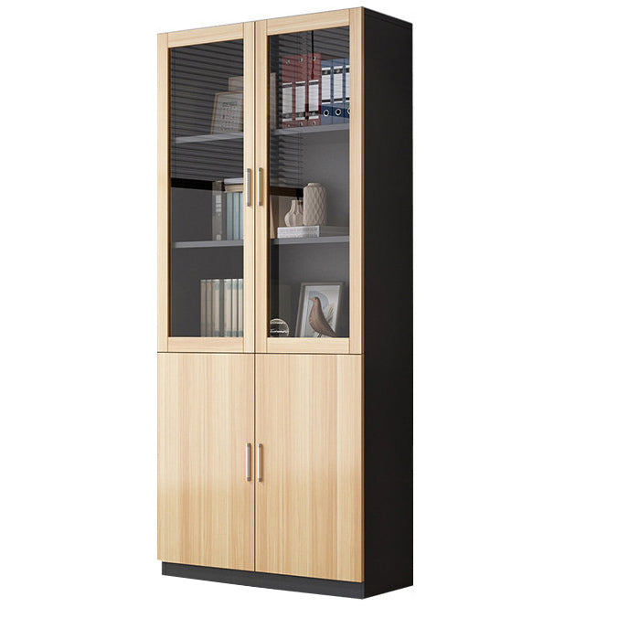 Contemporary Bookcase Closed Back Engineered Wood Vertical Shelf Bookcase