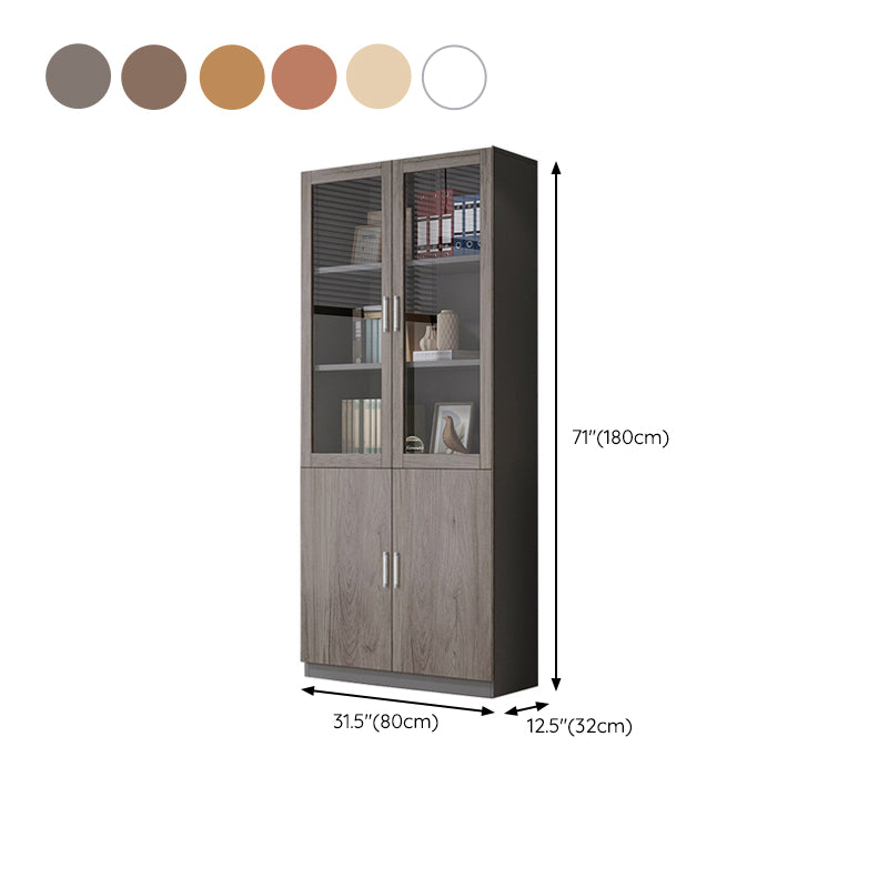 Contemporary Bookcase Closed Back Engineered Wood Vertical Shelf Bookcase