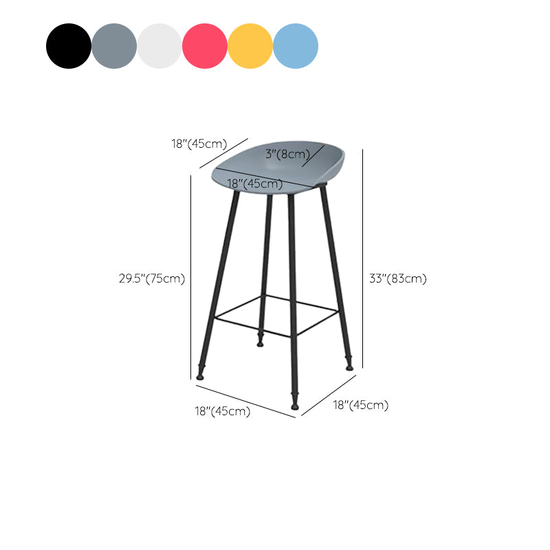 Industrial Counter Stool with Bucket Plastic Bar Stools for Restaurant