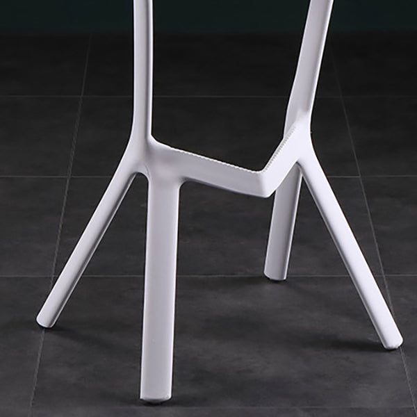 Industrial Armless Counter Stool Plastic Cafe Bar Stool with 4 Legs