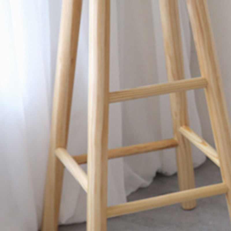 Industrial Counter High Stool Solid Wood Backless Counter-height Stool