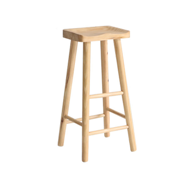 Industrial Counter High Stool Solid Wood Backless Counter-high Stool