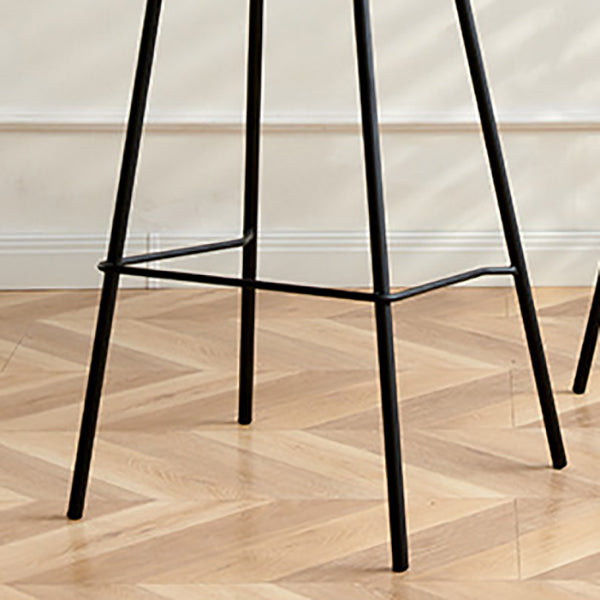 Contemporary PU Leather Bar-stool Bucket Seat Counter Bar Stool with Metal Legs