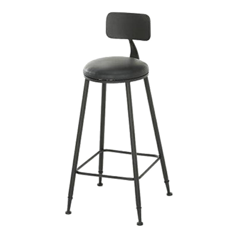 Contemporary Style Metal Bar-stool PU Leather Counter Bar Stool for Kitchen