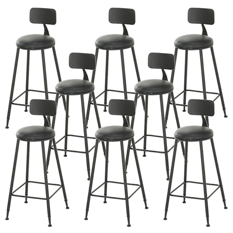Contemporary Style Metal Bar-stool PU Leather Counter Bar Stool for Kitchen