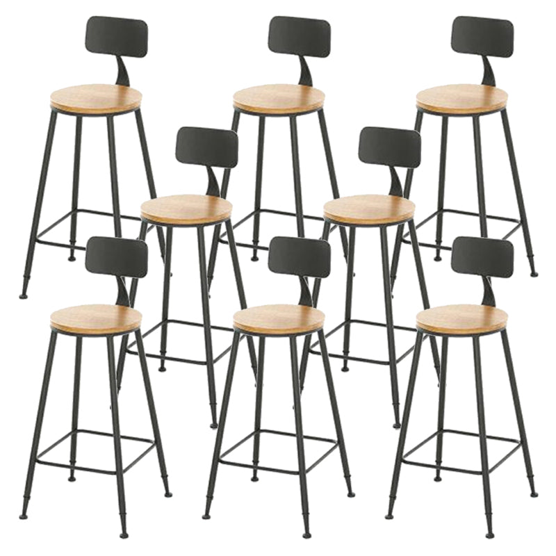 Contemporary Style Metal Bar-stool PU Leather Counter Bar Stool for Kitchen