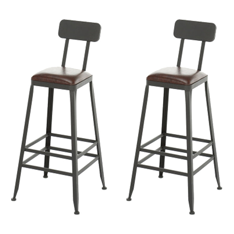 Contemporary Style Metal Bar-stool PU Leather Counter Bar Stool for Kitchen