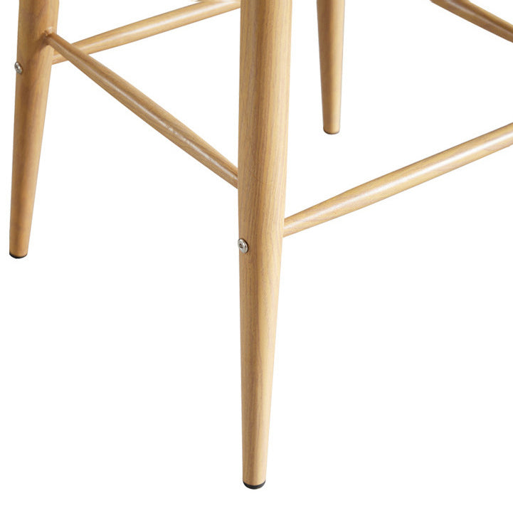 Nordic Plastic Bar-stool Square Seat Counter Bar Stool with Wood Legs