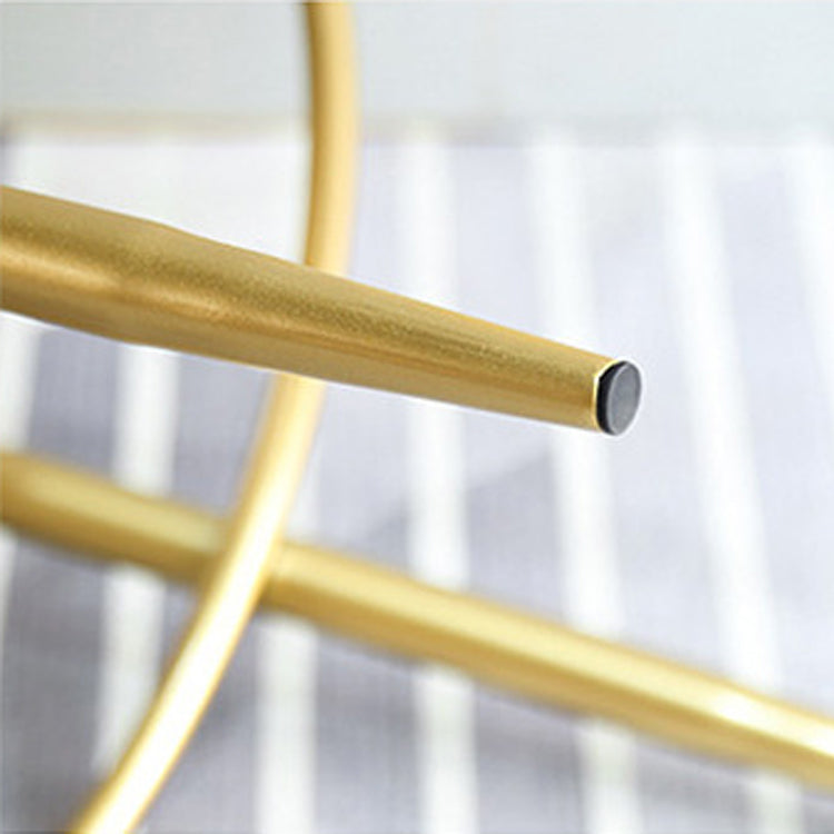 Nordic Style Bar-stool Round Counter Bar Stool with Metal Legs for Home Use