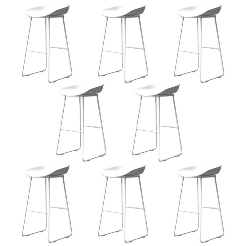 Modern Backrest Counter Stool Iron Cafe Bar Stool with Acrylic Seat