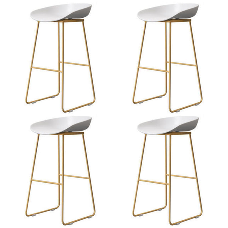 Modern Backrest Counter Stool Iron Cafe Bar Stool with Acrylic Seat