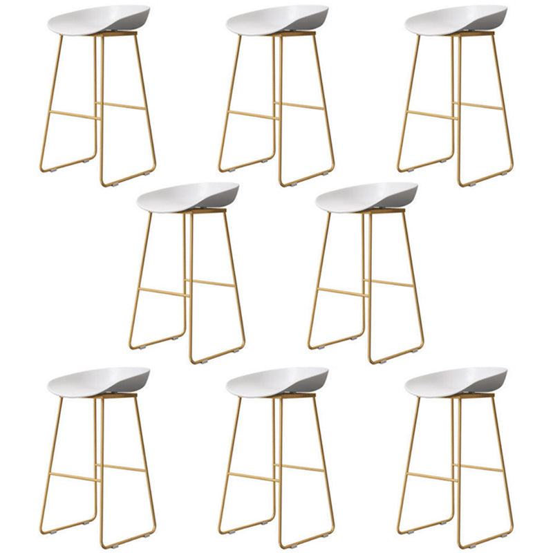 Modern Backrest Counter Stool Iron Cafe Bar Stool with Acrylic Seat