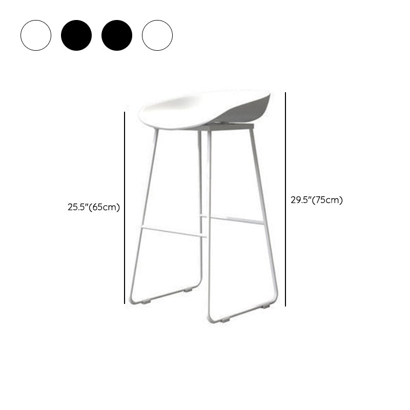 Modern Backrest Counter Stool Iron Cafe Bar Stool with Acrylic Seat