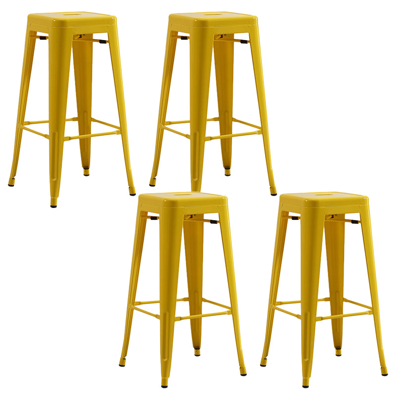 Industrial Backless Counter Stool Metal Counter Height Stools