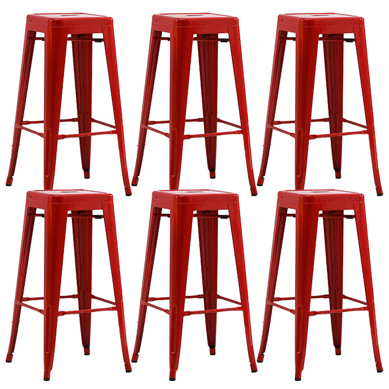 Industrial Backless Counter Stool Metal Counter Height Stools