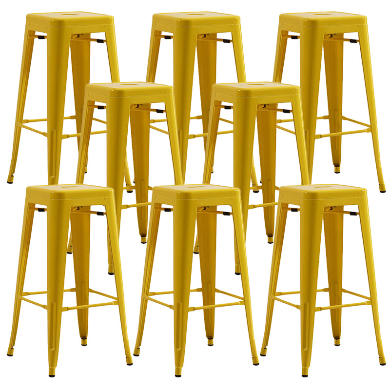 Industrial Backless Counter Stool Metal Counter Height Stools