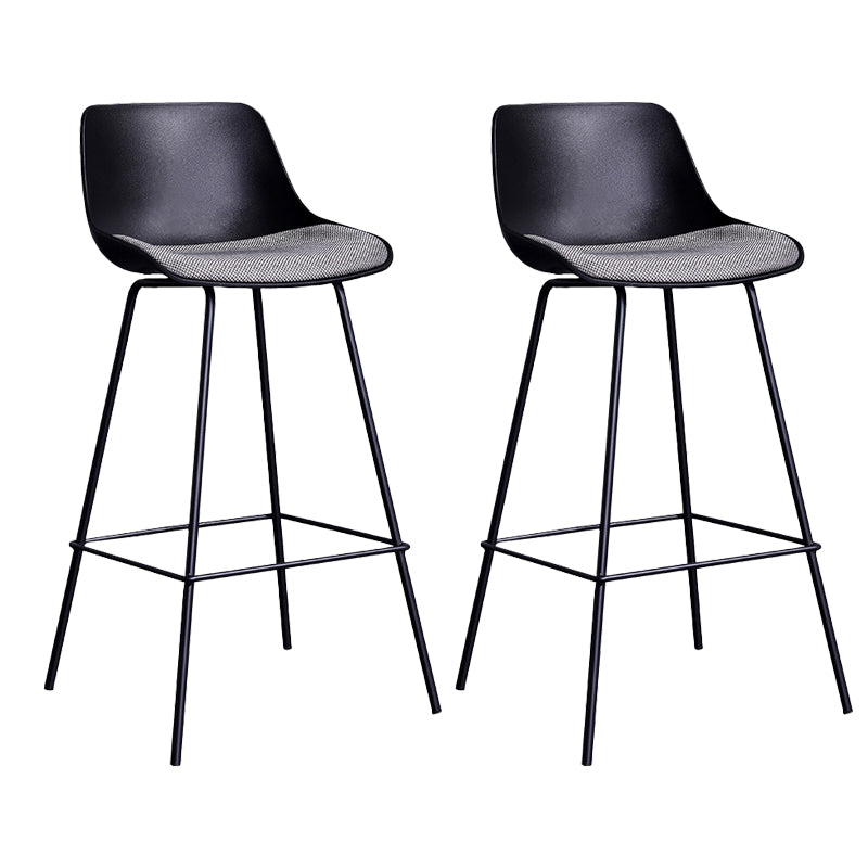 Modern Plastic Bar-stool Bucket Seat Counter Bar Stool with Metal Legs