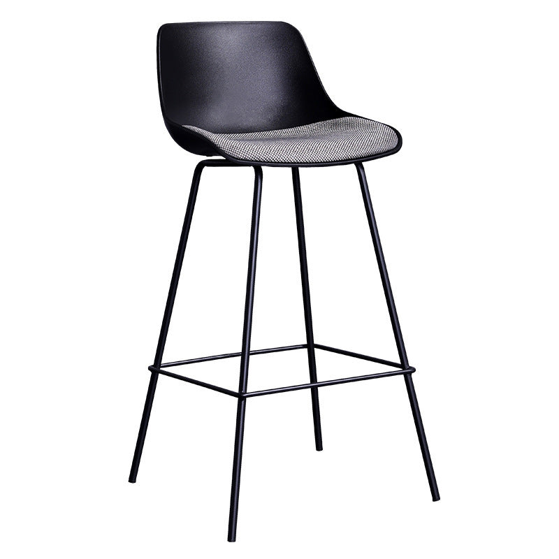 Modern Plastic Bar-stool Bucket Seat Counter Bar Stool with Metal Legs