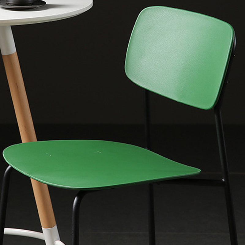 Modern Plastic Bar-stool Square Seat Counter Bar Stool with Metal Legs