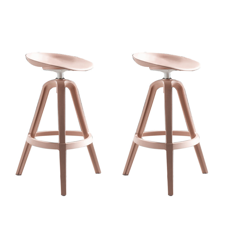 Industrial Low Back Counter Stool Metal Counter Height Stools with Swivel