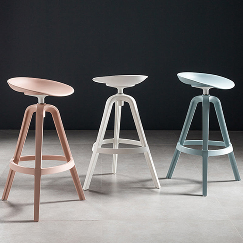 Industrial Low Back Counter Stool Metal Counter Height Stools with Swivel