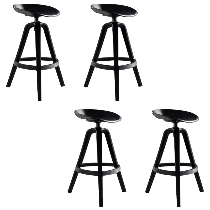 Industrial Low Back Counter Stool Metal Counter Height Stools with Swivel