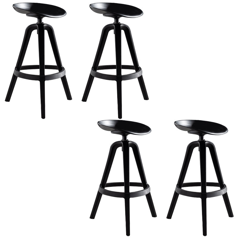 Industrial Low Back Counter Stool Metal Counter Height Stools with Swivel