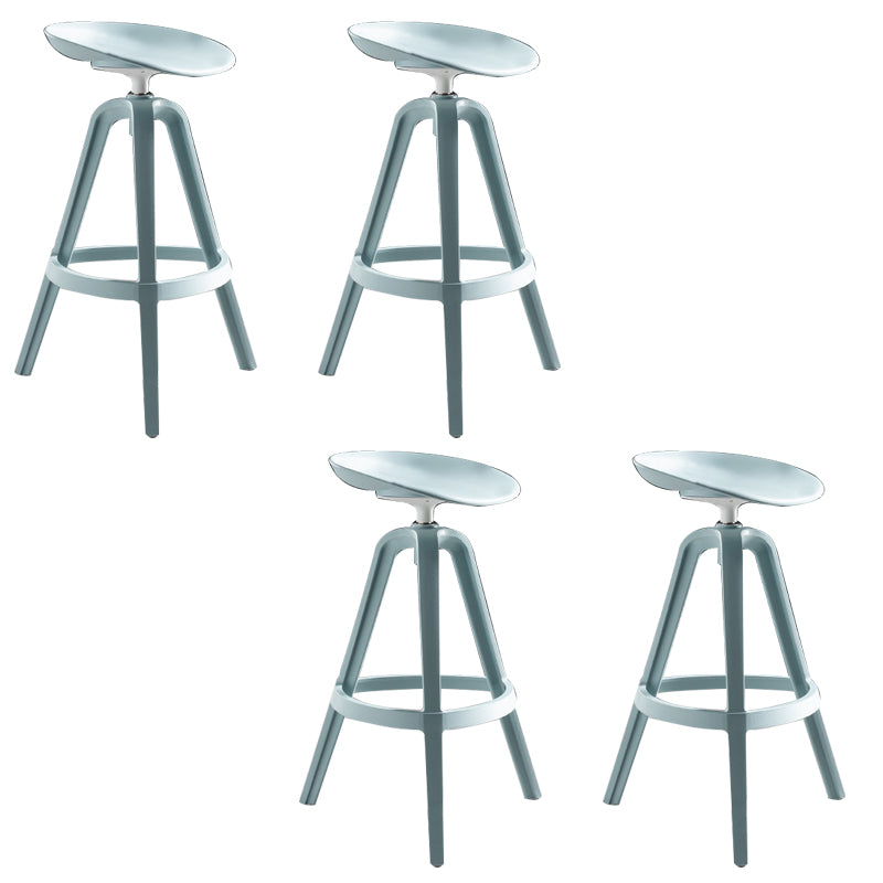 Industrial Low Back Counter Stool Metal Counter Height Stools with Swivel