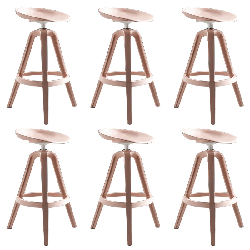 Industrial Low Back Counter Stool Metal Counter Height Stools with Swivel