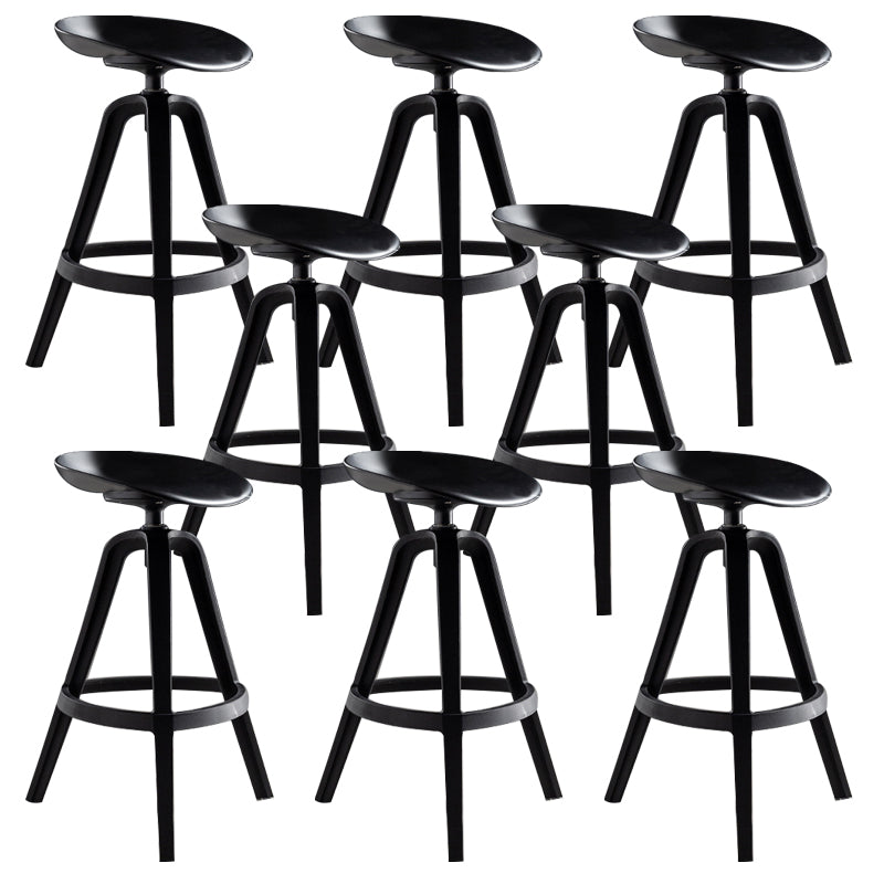 Industrial Low Back Counter Stool Metal Counter Height Stools with Swivel