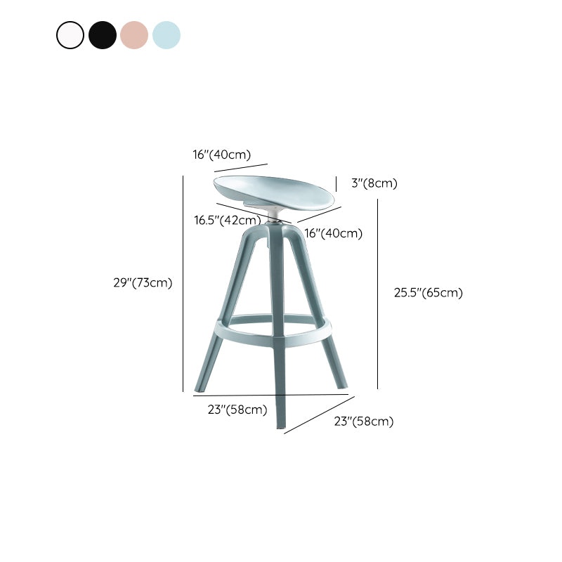 Industrial Low Back Counter Stool Metal Counter Height Stools with Swivel
