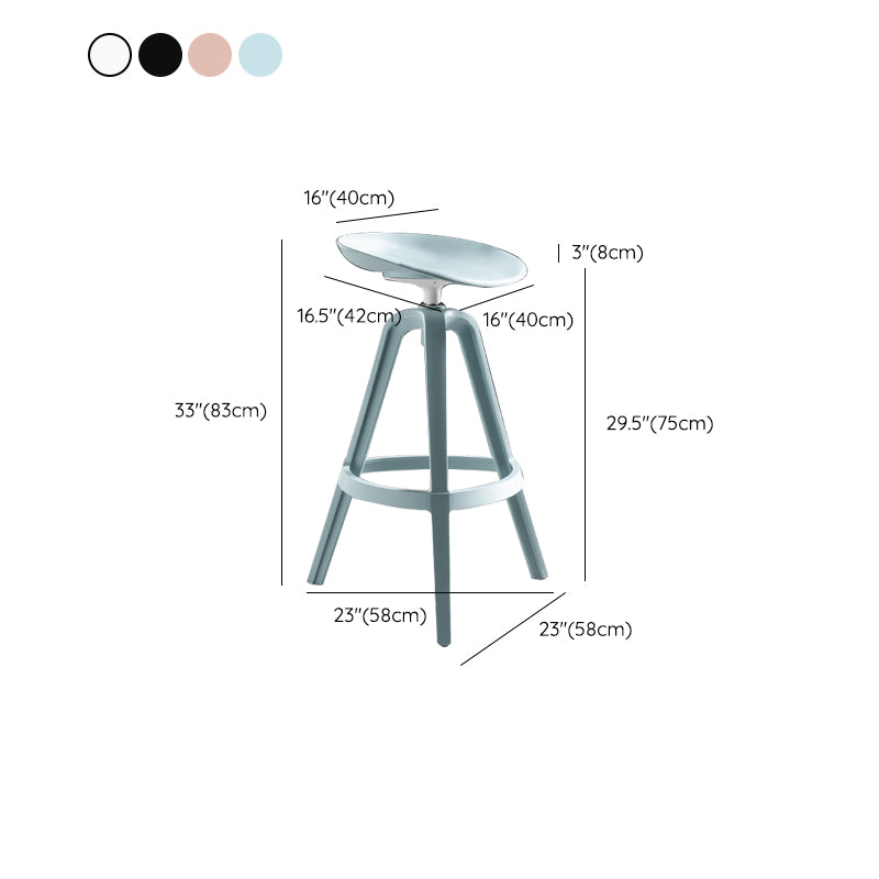 Industrial Low Back Counter Stool Metal Counter Height Stools with Swivel