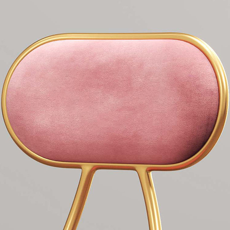 Nordic Low Back Bar-stool Round Seat Counter Bar Stool with Metal Legs