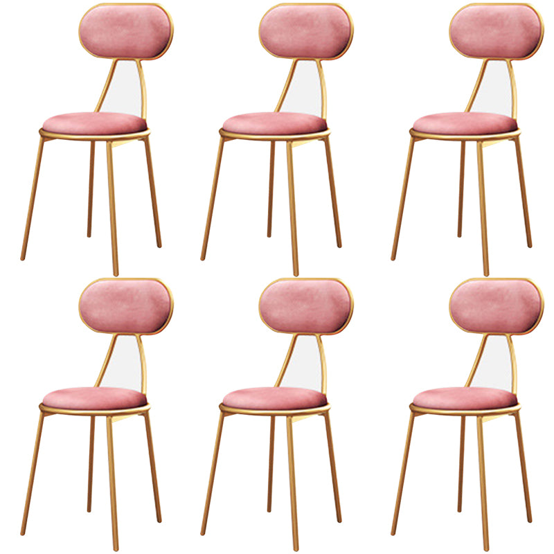 Nordic Low Back Bar-stool Round Seat Counter Bar Stool with Metal Legs