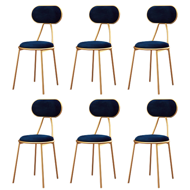 Nordic Low Back Bar-stool Round Seat Counter Bar Stool with Metal Legs