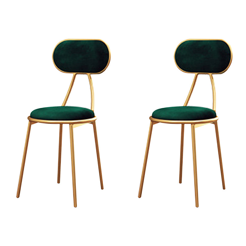 Nordic Low Back Bar-stool Round Seat Counter Bar Stool with Metal Legs