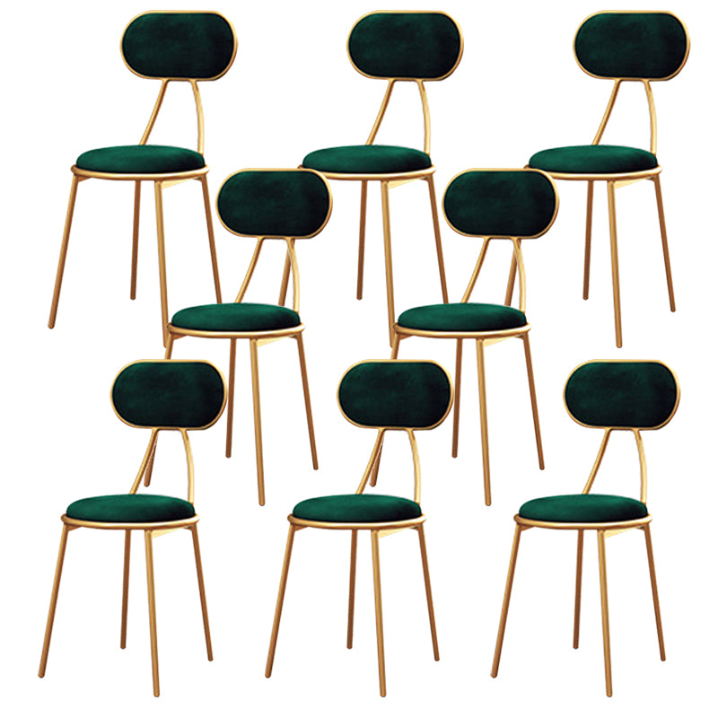 Nordic Low Back Bar-stool Round Seat Counter Bar Stool with Metal Legs