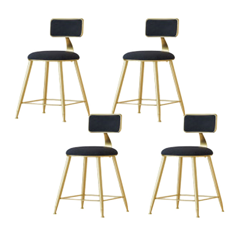 Nordic Style Bar-stool Round Seat Counter Bar Stool with Metal Legs for Home Use