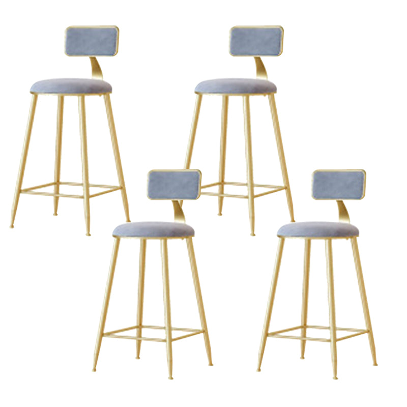 Nordic Style Bar-stool Round Seat Counter Bar Stool with Metal Legs for Home Use
