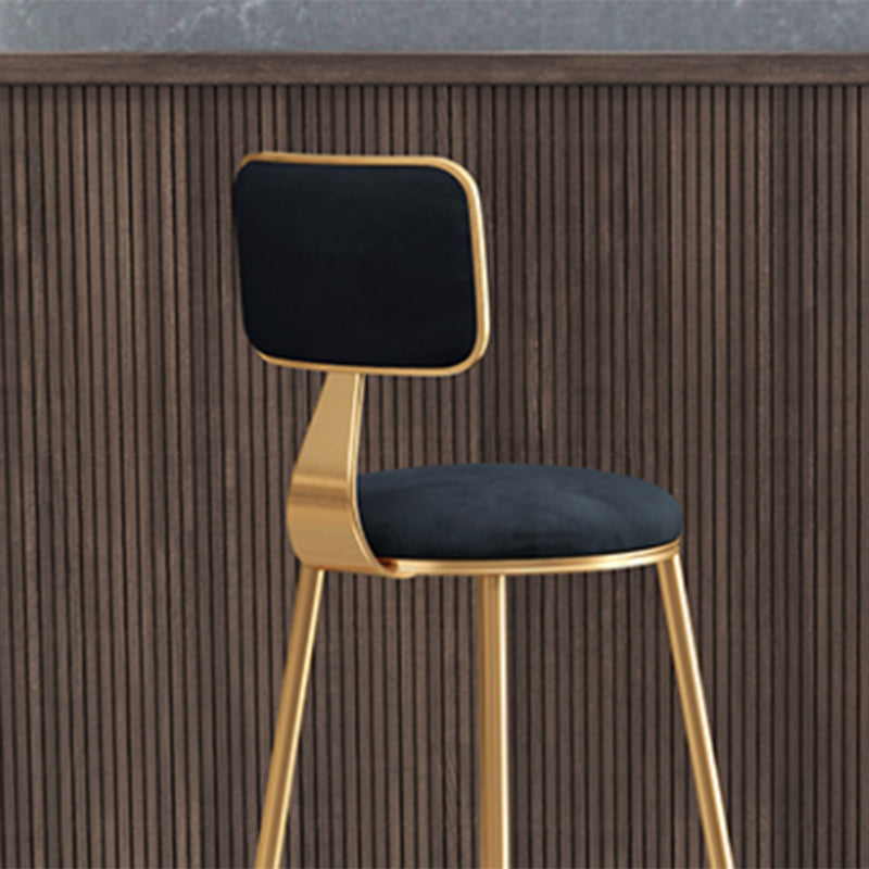 Nordic Style Bar-stool Round Seat Counter Bar Stool with Metal Legs for Home Use