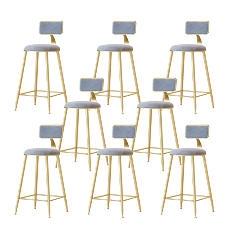 Nordic Style Bar-stool Round Seat Counter Bar Stool with Metal Legs for Home Use