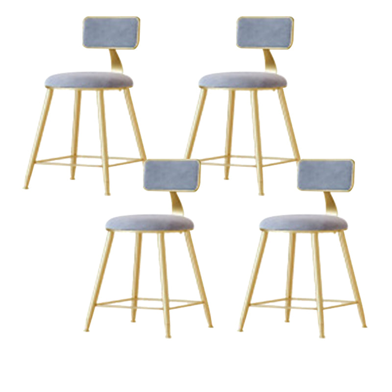 Nordic Style Bar-stool Round Seat Counter Bar Stool with Metal Legs for Home Use