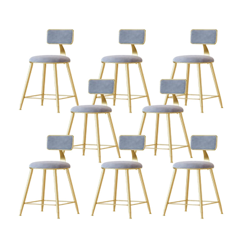 Nordic Style Bar-stool Round Seat Counter Bar Stool with Metal Legs for Home Use