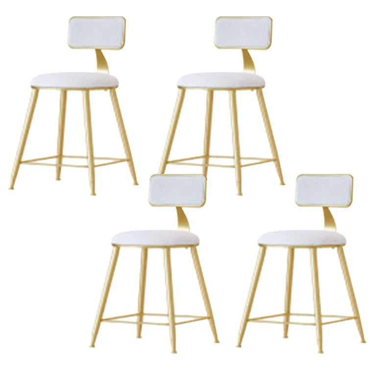 Nordic Style Bar-stool Round Seat Counter Bar Stool with Metal Legs for Home Use