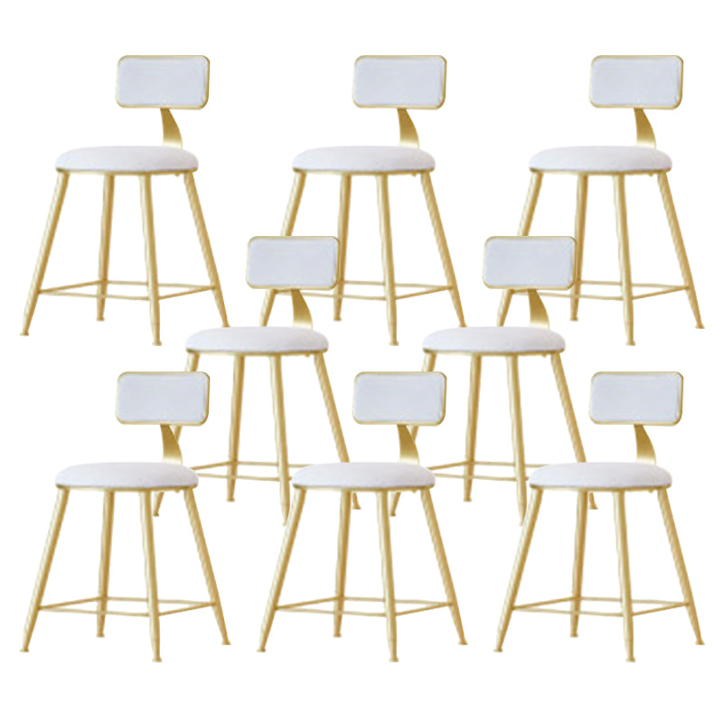 Nordic Style Bar-stool Round Seat Counter Bar Stool with Metal Legs for Home Use