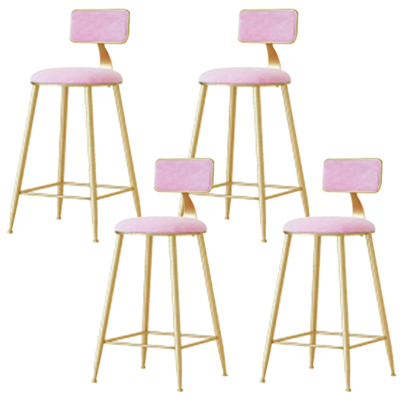 Nordic Style Bar-stool Round Seat Counter Bar Stool with Metal Legs for Home Use