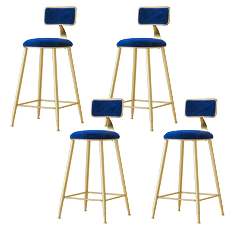 Nordic Style Bar-stool Round Seat Counter Bar Stool with Metal Legs for Home Use